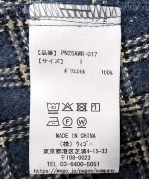 チェックワイドイージーパンツ