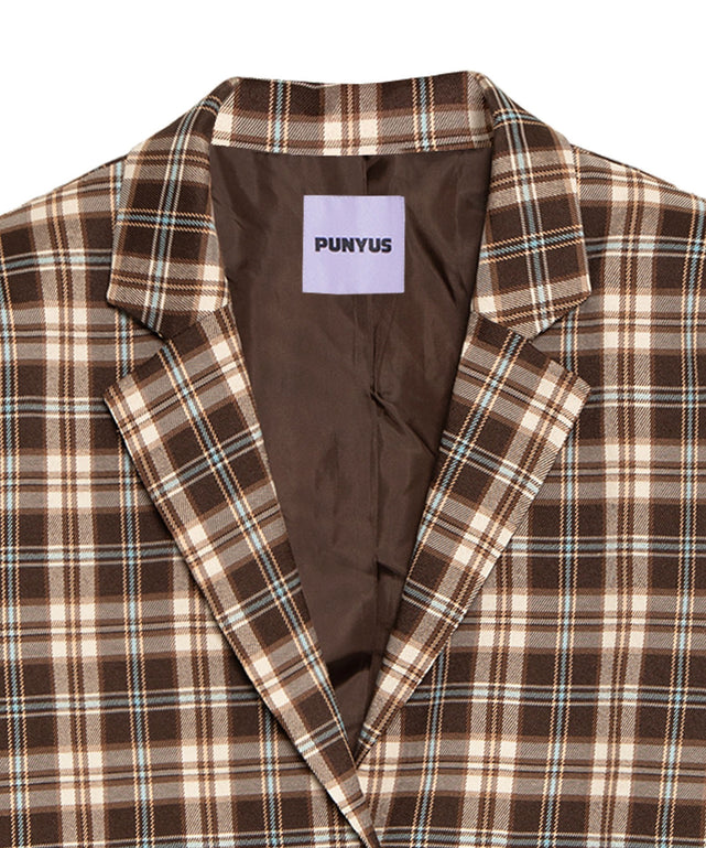 チェックショートジャケット