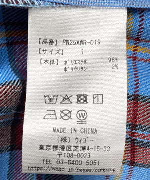 チェックプリーツロングスカート