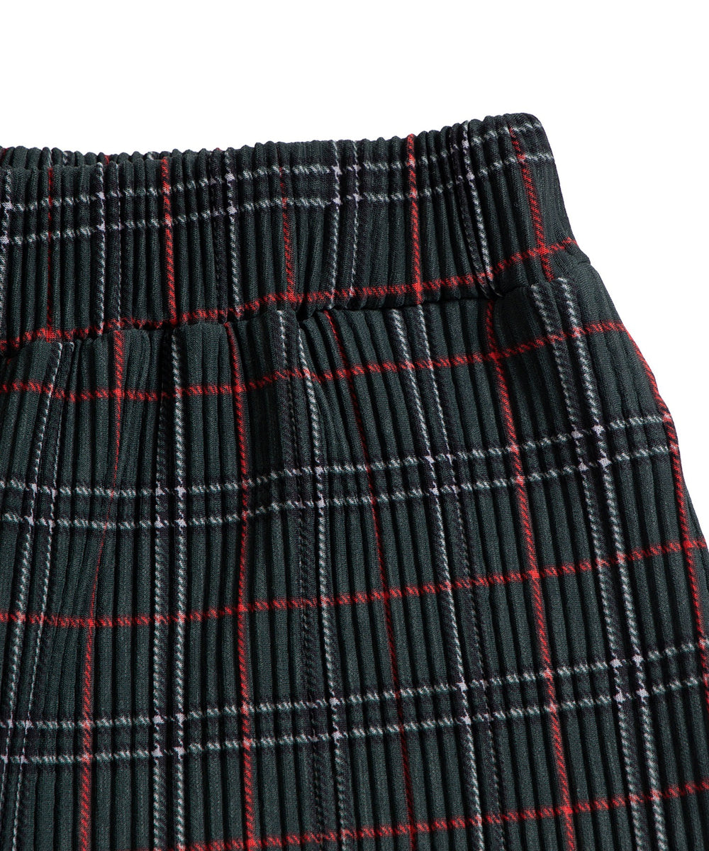 セルフカットチェックプリーツパンツ