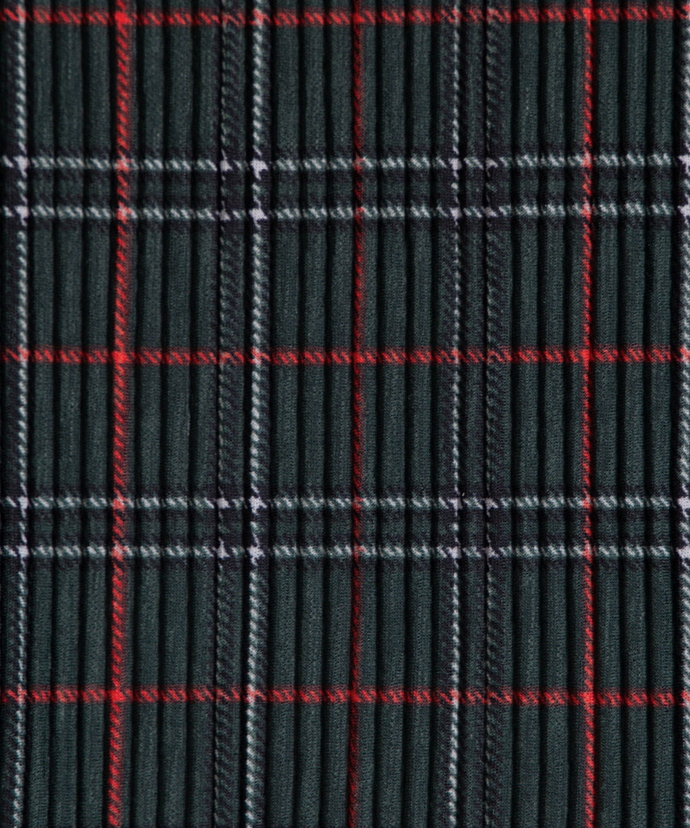 セルフカットチェックプリーツパンツ