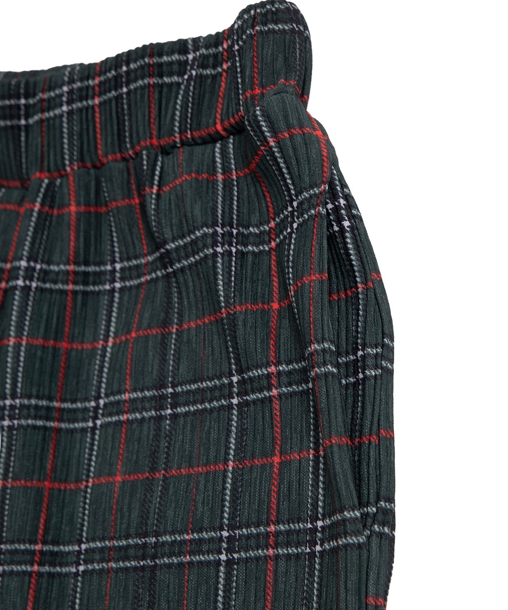 セルフカットチェックプリーツパンツ