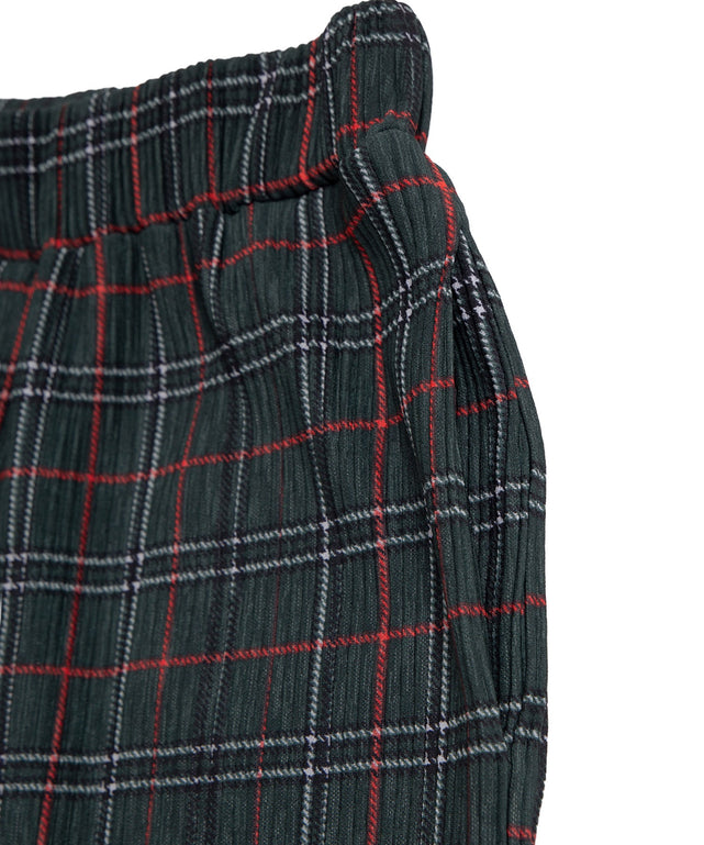 セルフカットチェックプリーツパンツ