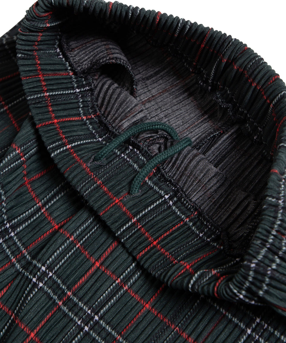 セルフカットチェックプリーツパンツ