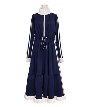 フリルジャージワンピース