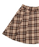 ボックスプリーツチェックミニスカート
