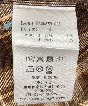 ボックスプリーツチェックミニスカート