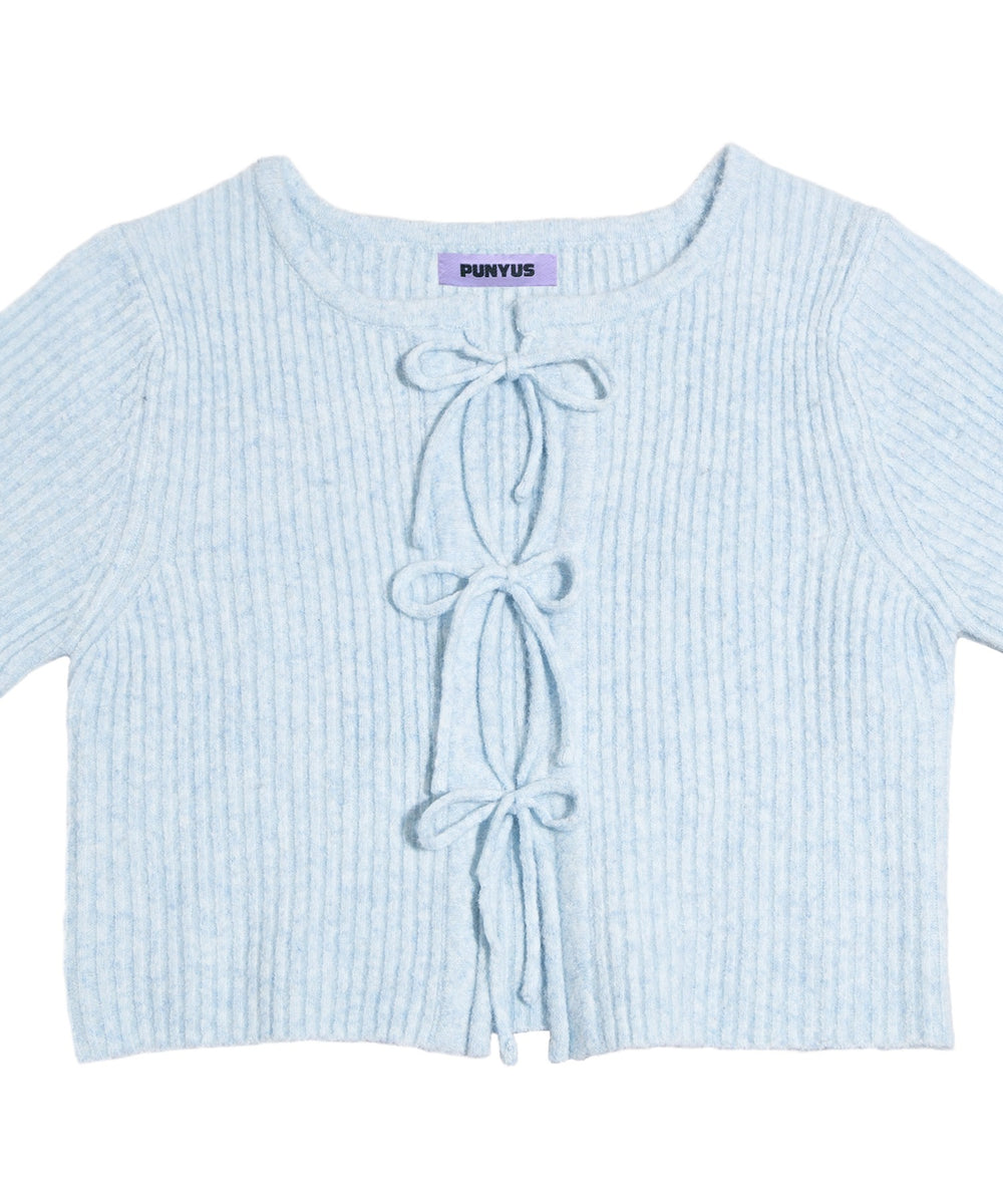 フロントリボンカーディガン