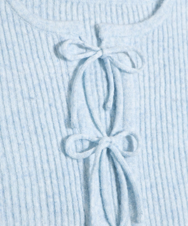 フロントリボンカーディガン