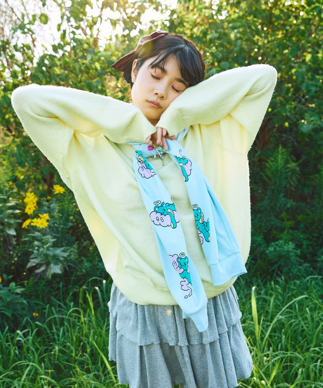 クルーネックカラーニット/身長：164cm　サイズ1