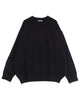 クルーネックカラーニット/ブラック