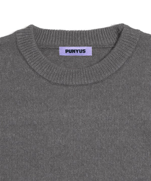 クルーネックカラーニット