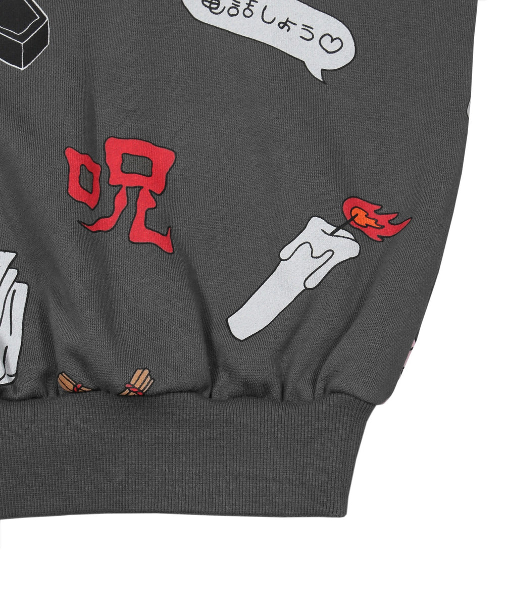 天国と地獄総柄スウェット