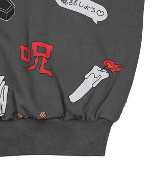 天国と地獄総柄スウェット