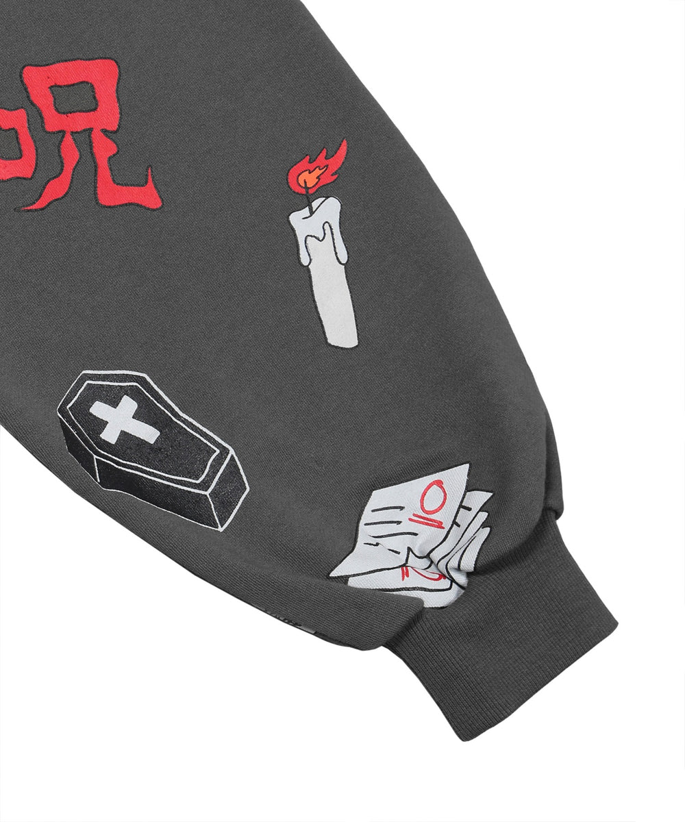 天国と地獄総柄スウェット