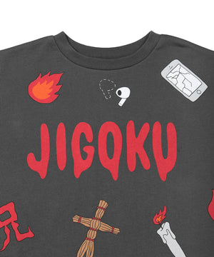 天国と地獄総柄スウェット