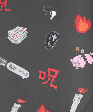 天国と地獄総柄スウェット