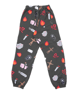 天国と地獄総柄スウェットパンツ