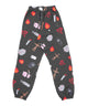天国と地獄総柄スウェットパンツ