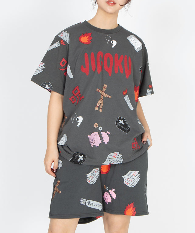 新サイズ】天国と地獄総柄Tシャツ – WEGO ONLINE STORE