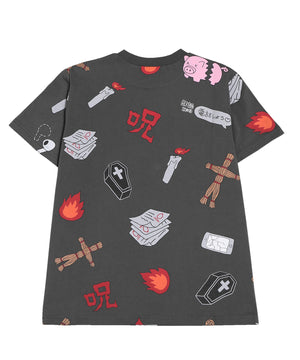 天国と地獄総柄Tシャツ