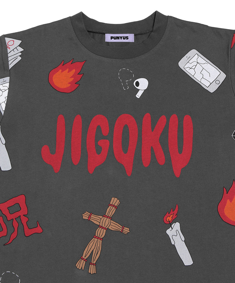 天国と地獄総柄Tシャツ