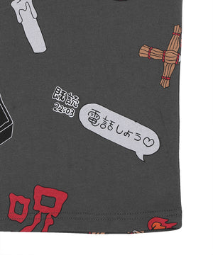 天国と地獄総柄Tシャツ