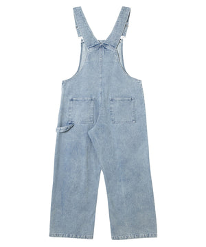 ダメージデニムオーバーオール
