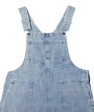 ダメージデニムオーバーオール