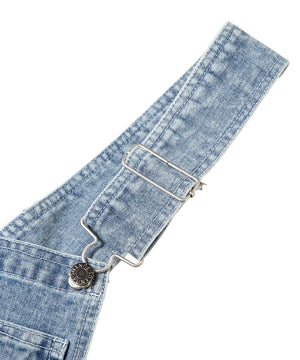 ダメージデニムオーバーオール