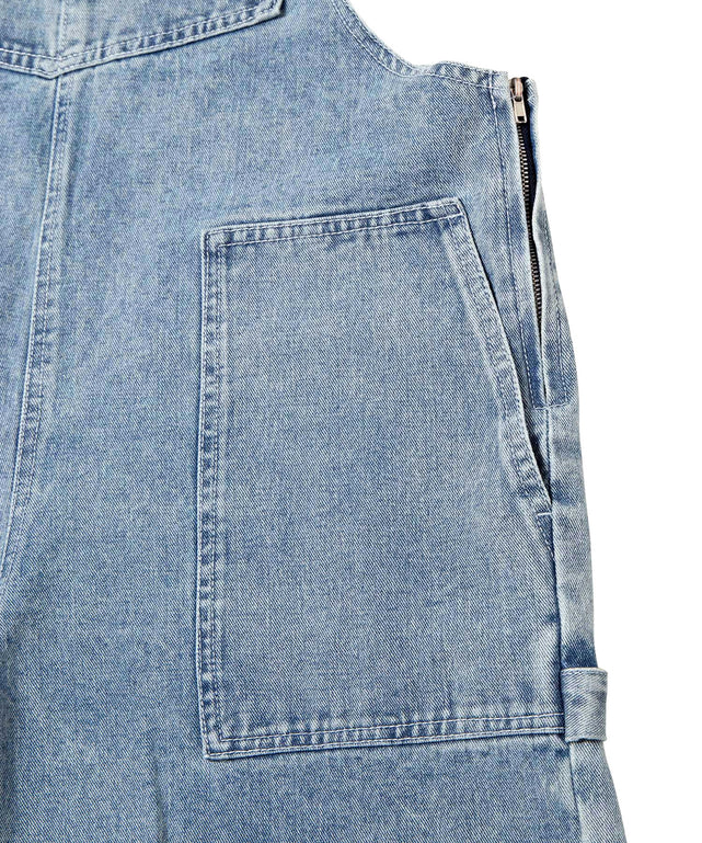 ダメージデニムオーバーオール