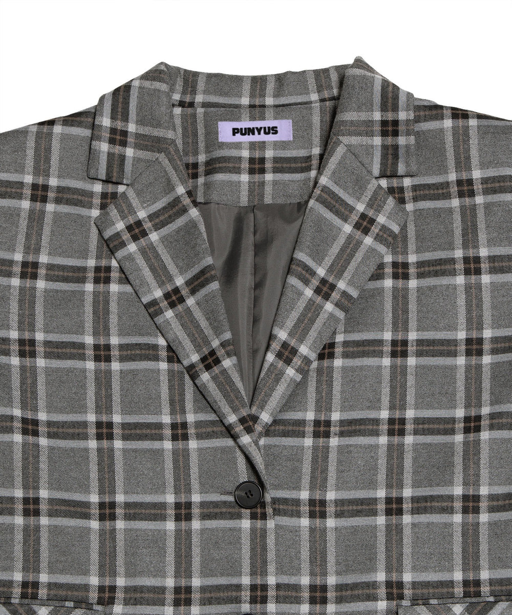 チェックオーバーテーラードジャケット