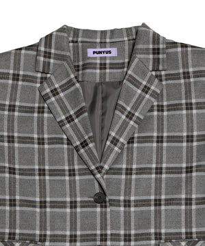 チェックオーバーテーラードジャケット