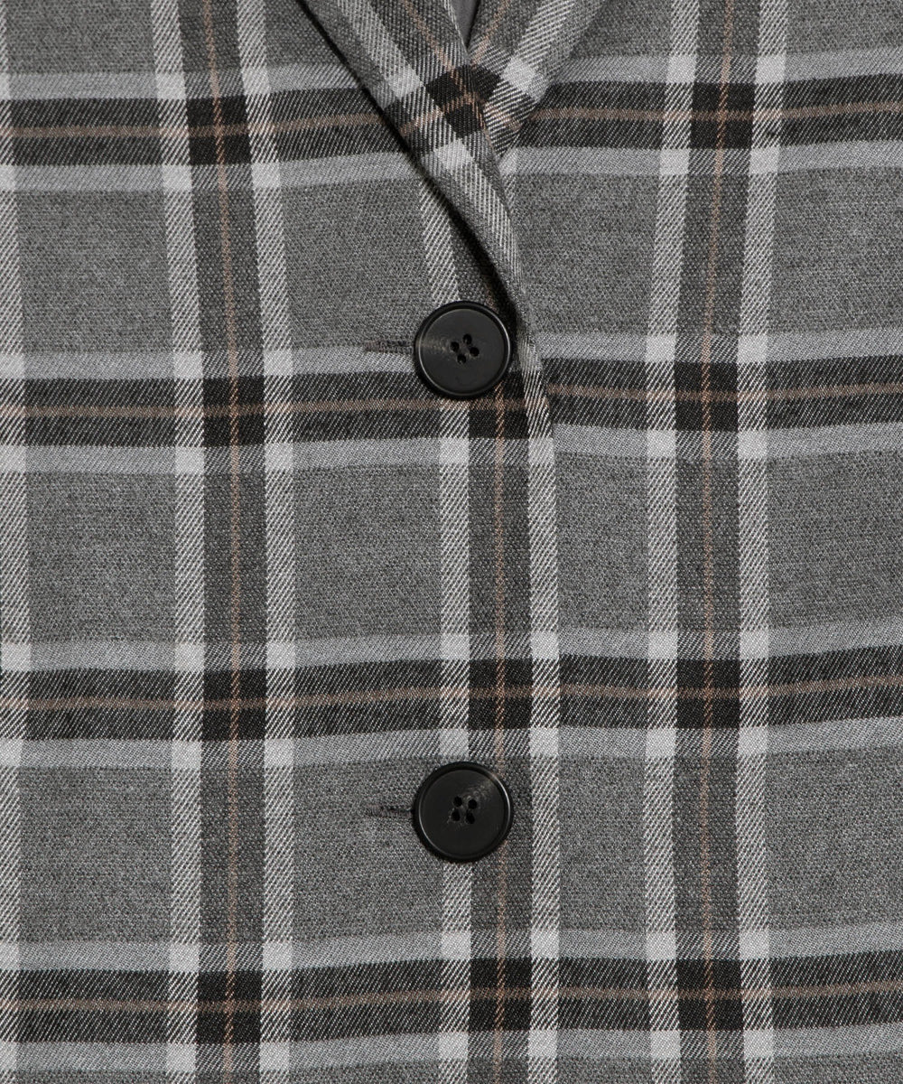 チェックオーバーテーラードジャケット