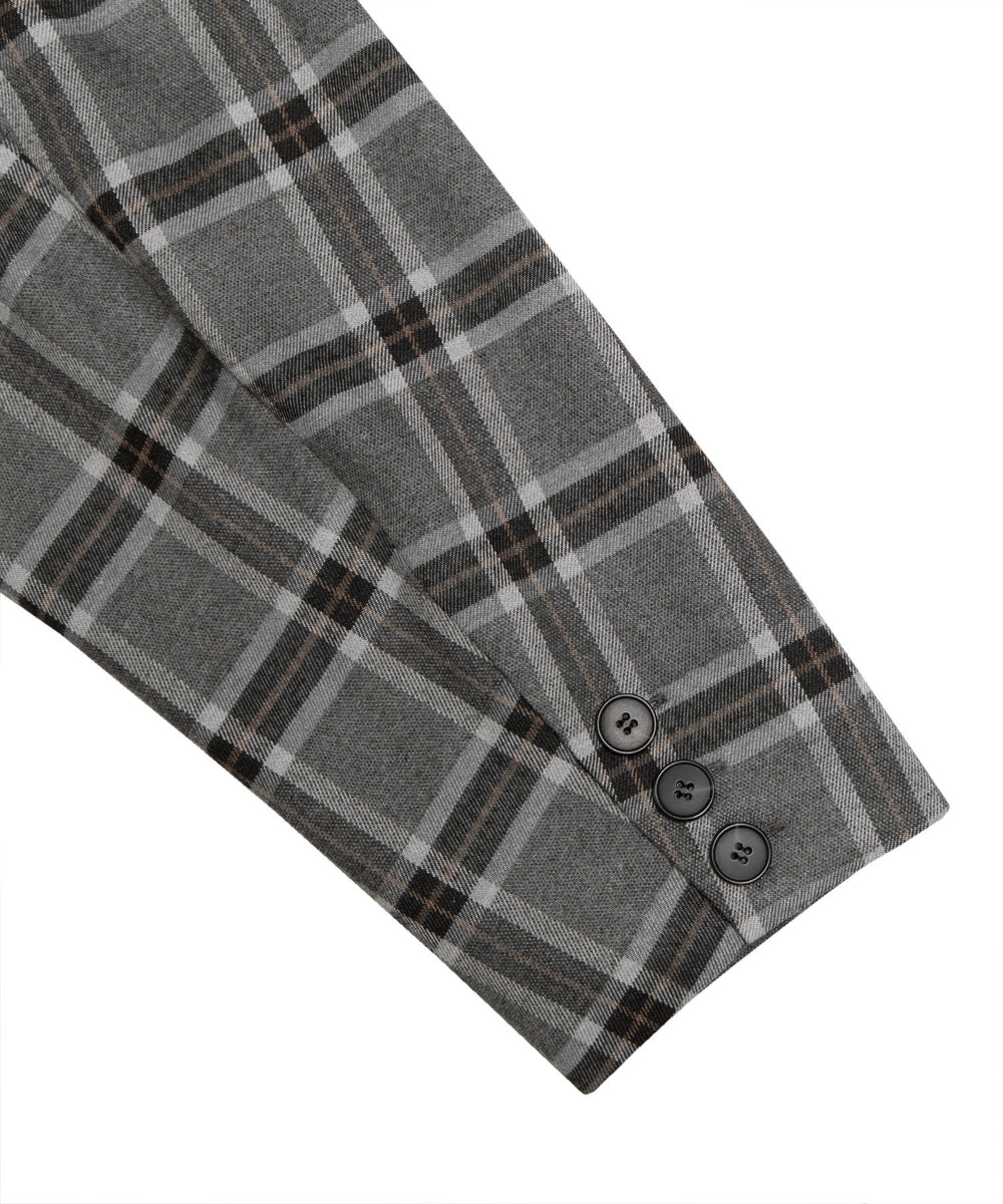 チェックオーバーテーラードジャケット