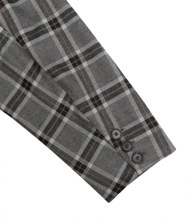 チェックオーバーテーラードジャケット