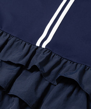 フリルティアードジャージロングスカート