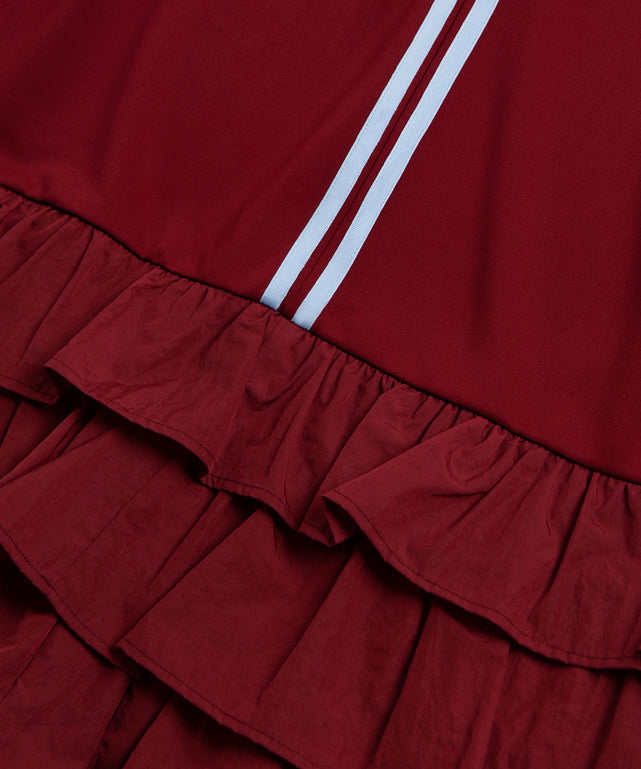 フリルティアードジャージロングスカート