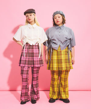 チェックプリーツミニスカート