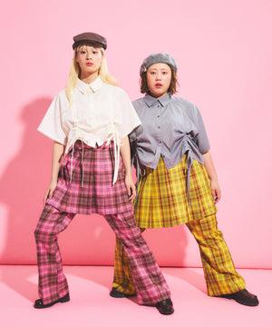 チェックプリーツミニスカート