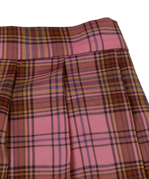 チェックプリーツミニスカート