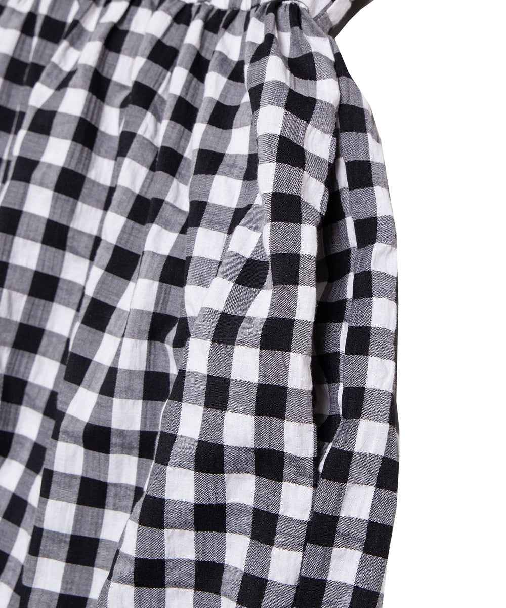 ギンガムチェックフリルワンピース
