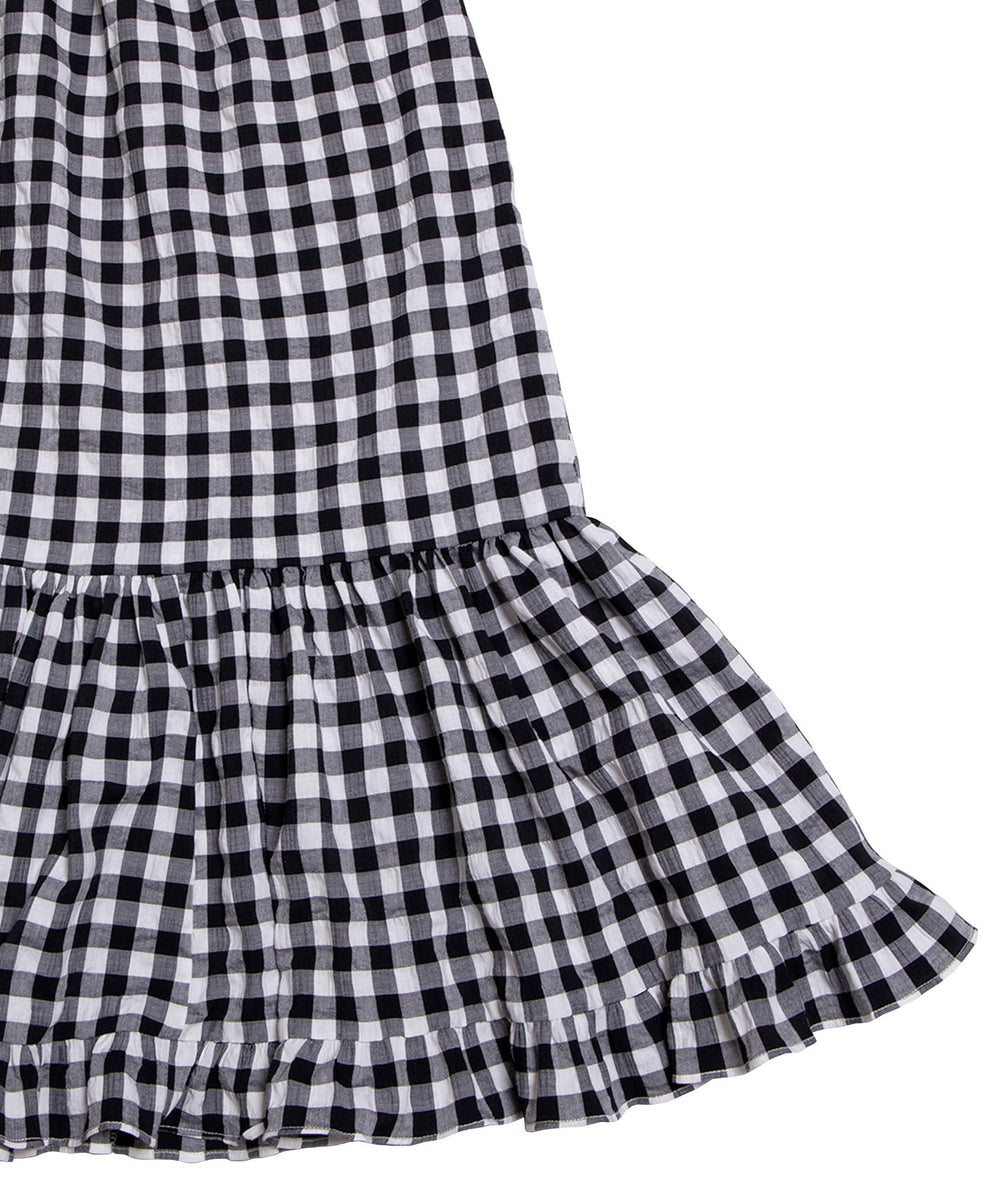 ギンガムチェックフリルワンピース