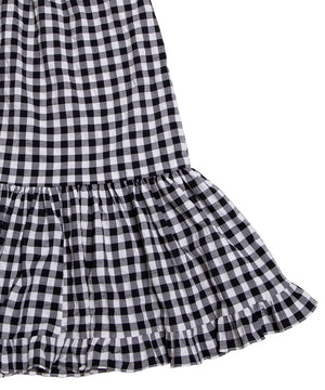 ギンガムチェックフリルワンピース
