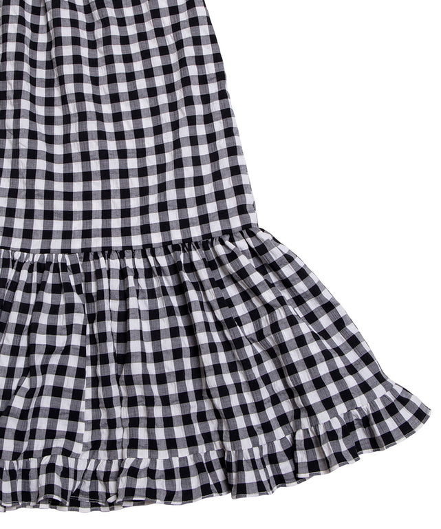 ギンガムチェックフリルワンピース