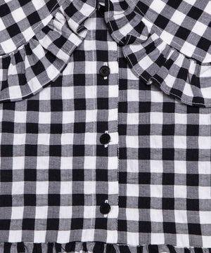 ギンガムチェックフリルワンピース