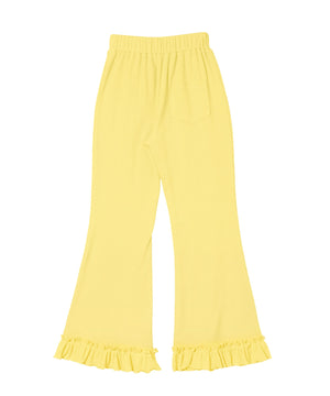 リブフレアフリルパンツ