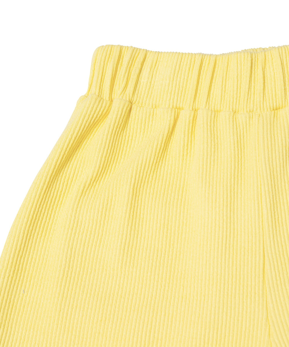 リブフレアフリルパンツ