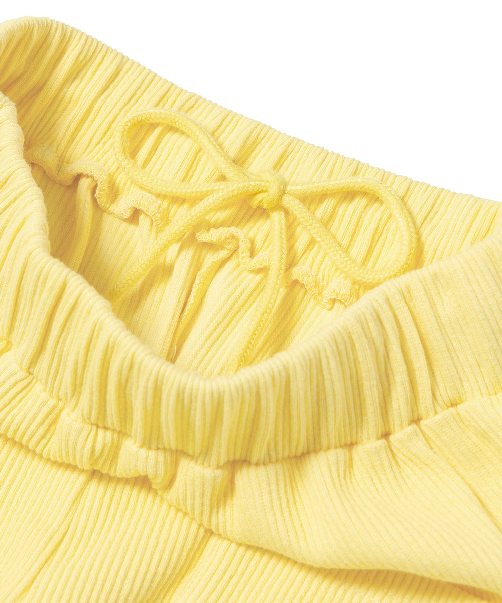 リブフレアフリルパンツ