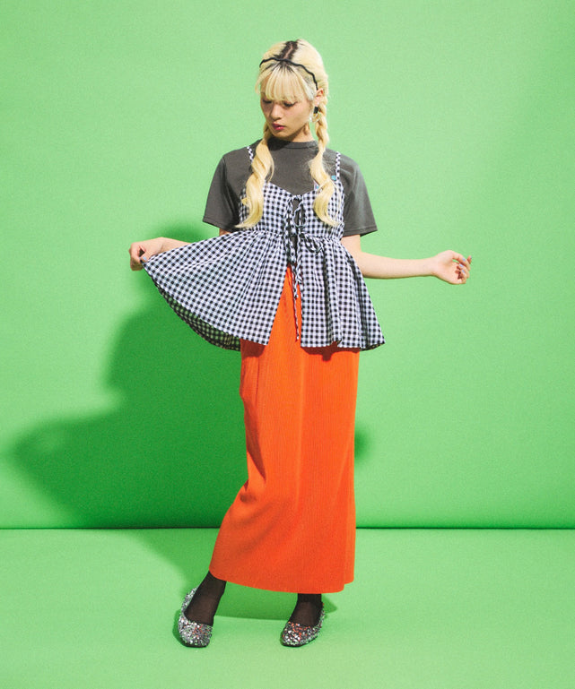 ピカリン　ノノクラゲ　黄色ギンガムチェック　XLサイズ　ピカチュウアロハ ギンガムチェック イエロー – the linen bird